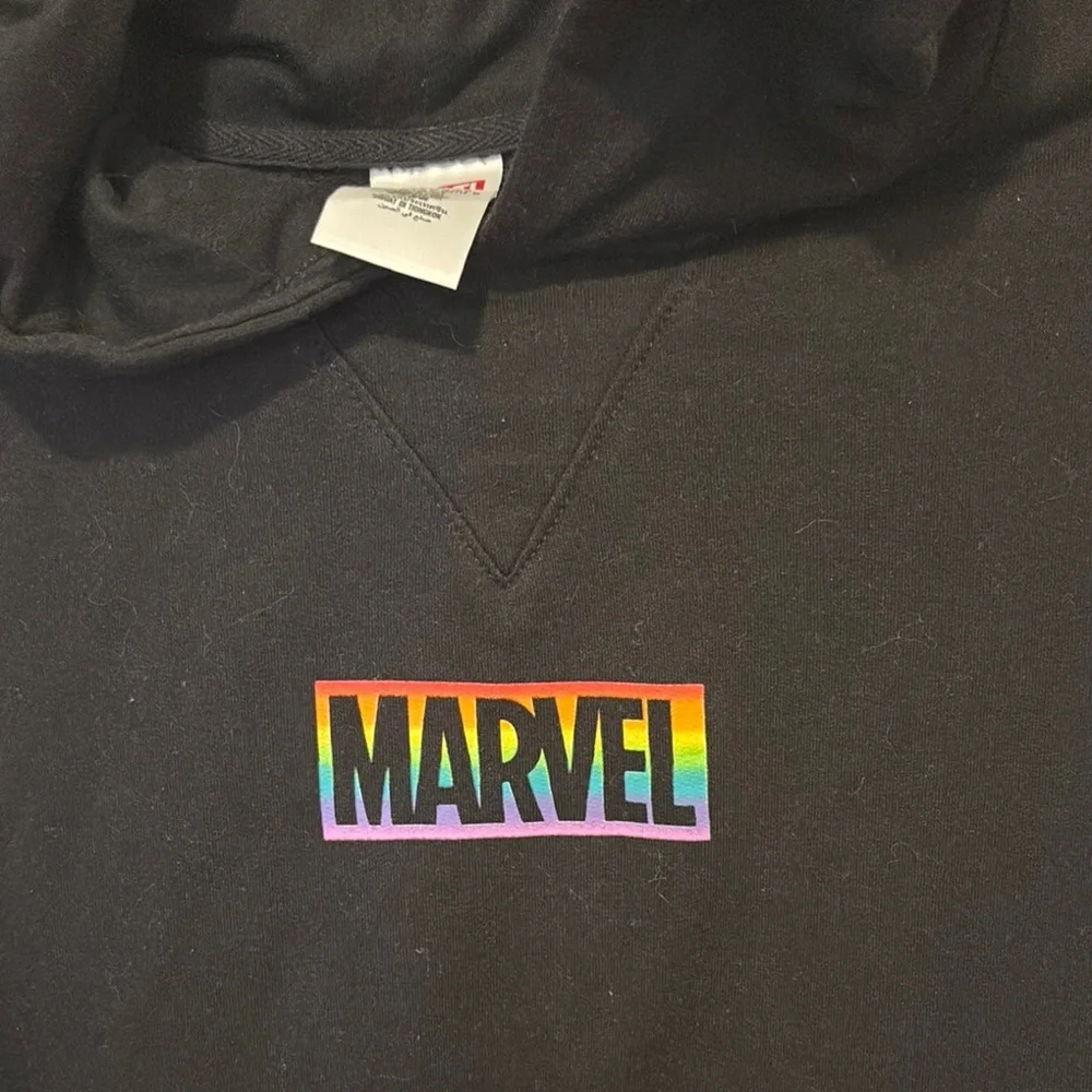 Marvel Black Sweater with Rainbow Accents - Picture 3 of 5